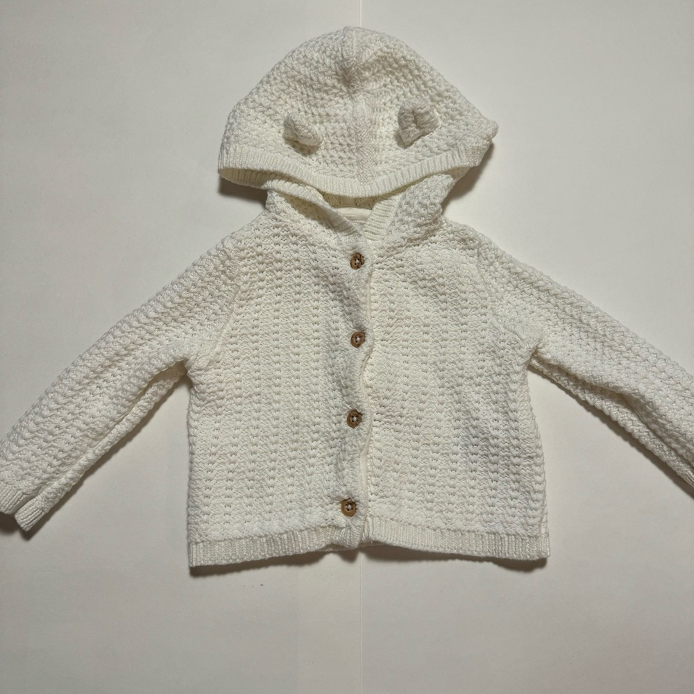 Tommy Bahama Cozy White Knit Kids Cardigan